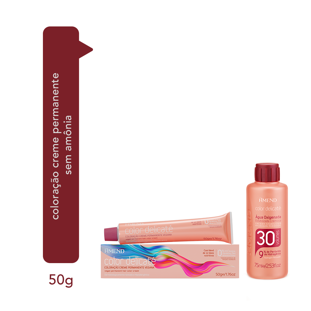 kit color delicaté 7.43 louro médio acobreado dourado + OX 30